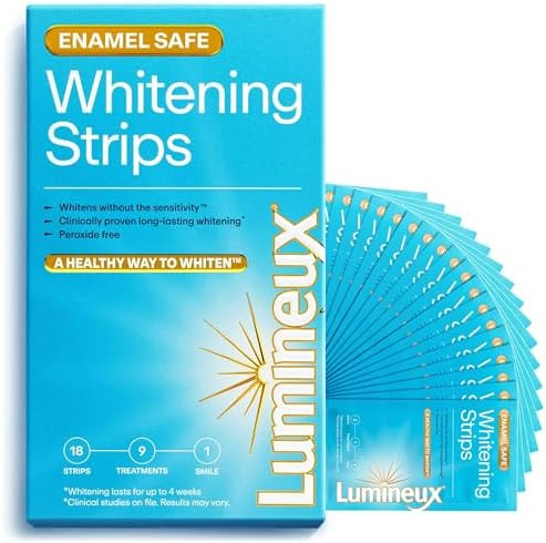 Lumineux Teeth Whitening Strips Kit - 9 Treatments - Peroxide Free - Enamel Safe for Whiter Teeth... | Amazon (US)