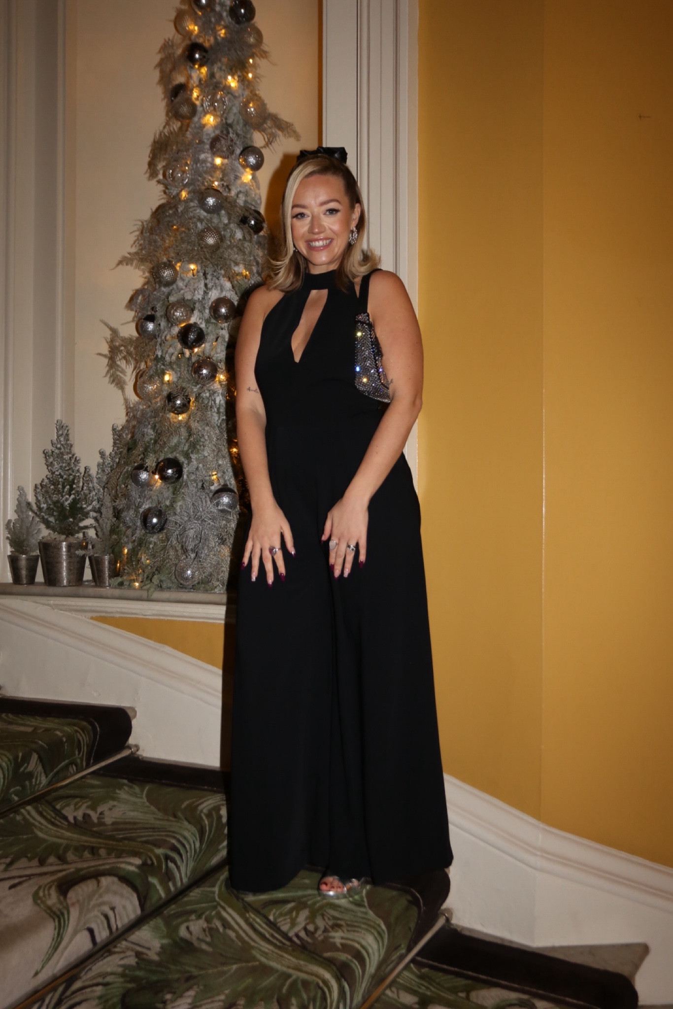 A night with LTK ✨
Karen Millen jumpsuit, party outfit, Christmas party outfit, festive outfit, Prada bag, sparkly bag, black hair bow, Claire’s accessories 

#LTKSeasonal #LTKstyletip #LTKeurope