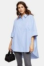 Blue Stripe Poplin Shirt | Topshop US
