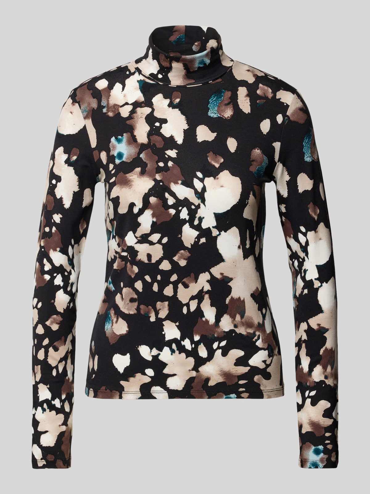 Regular Fit Langarmshirt aus Viskose-Mix in mittelbraun | Peek & Cloppenburg* Düsseldorf DE