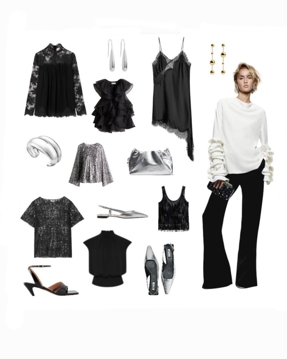 The secret to smart casual?
Fabulous tops !
It’s all about tabletop dressing: focusing on pieces on top of the body that make a statement. After all, that’s where everyone is looking right?
Chic tops look great with everything in your wardrobe from jeans to black pants to simple skirts .
Then go from day to evening by simply changing accessories :
My advice: black and silver is chic or try chocolate, brown and neutrals with all sorts of gold accessories.
Shop my pics here luxe to less !

#LTKover50style #LTKstyletip #LTKpartywear