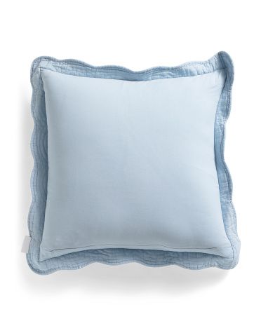 Set Of 2 20x20 Scalloped Edge Stonewash Pillows | TJ Maxx