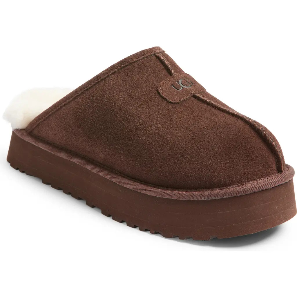 UGG(r) Discoquette Slide Slipper in Burnt Cedar/Natural at Nordstrom, Size 9 | Nordstrom