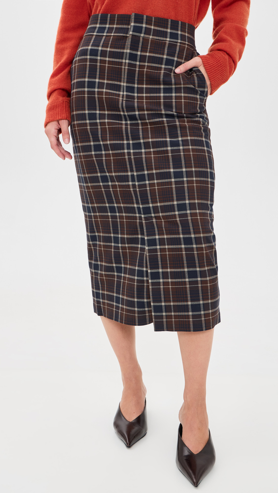 Favorite Daughter The Petite Meyer Skirt Toffee Plaid 14 | Shopbop