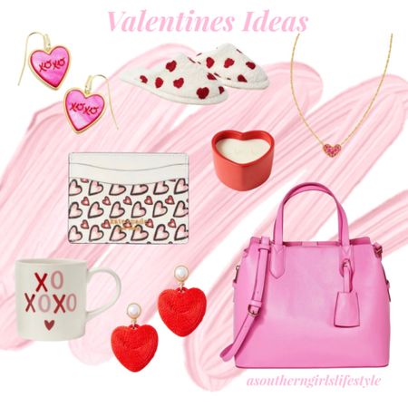 Valentines Ideas to keep or gift! 

Could put tissue in the purse & use it as a gift bag! But, also linked some wrapping. 

💗Pink Xoxo Earrings
💗Heart Slippers
💗Pink Crystal Heart Necklace 
💗Heart Card Case -these are my fav!!!
💗Red Heart Candle
💗Xoxo Coffee/Tea Mug
💗Red Heart Earrings
💗Pink Satchel Purse - have in black croc. Have my eyes on this one!

Target. Loft. Kendra Scott. Kate Spade. Valentine’s Day  

#LTKSeasonal #LTKunder100 #LTKGiftGuide