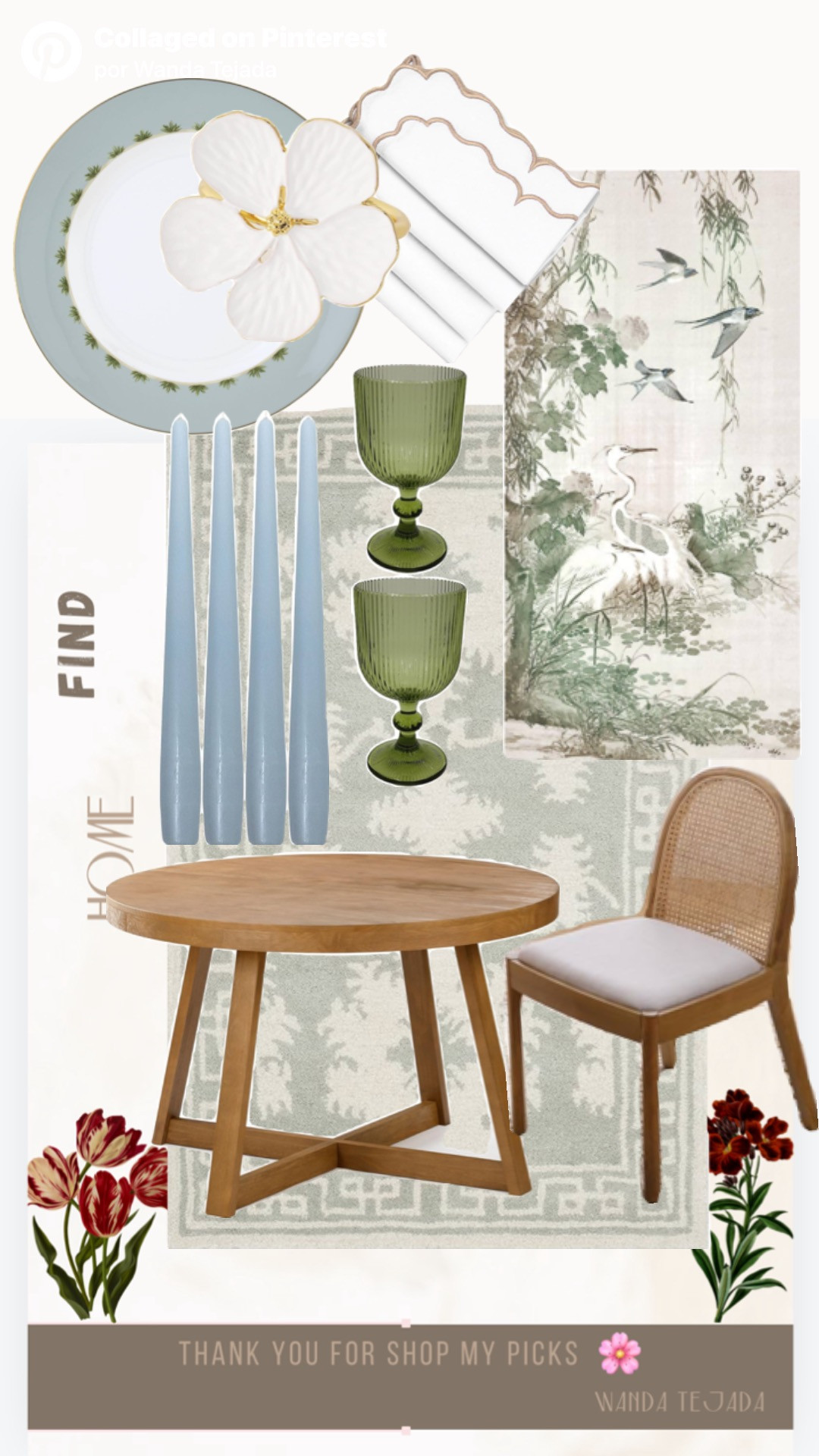 Chinoiserie Panel II 7x14 UnFramed Art Print Poster Ready for Framing by Hunziker, Steve | Amazon (US)