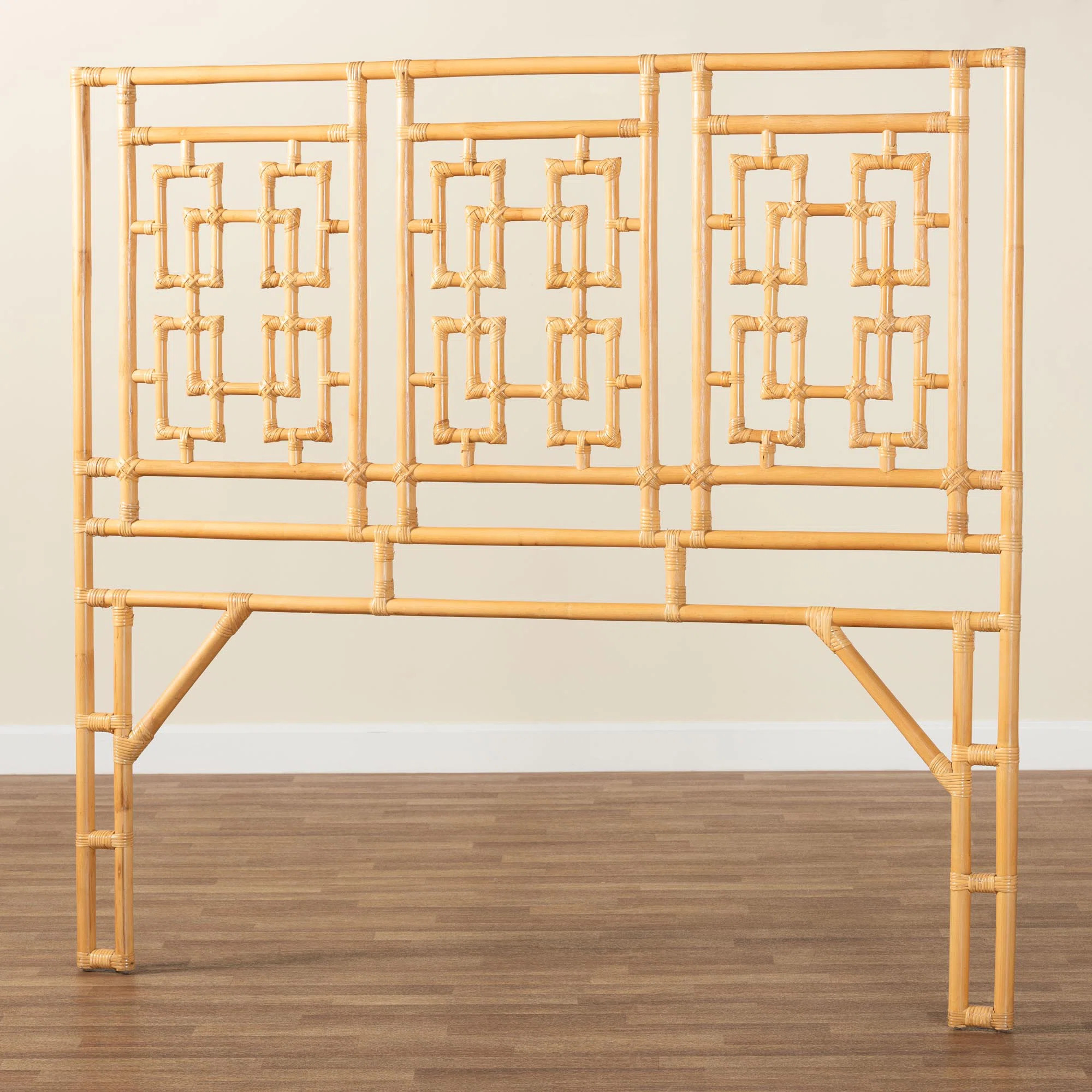 Bhavini Bali & Pari Galvan Bohemian Natural Rattan Queen Size Standalone Headboard | Wayfair North America