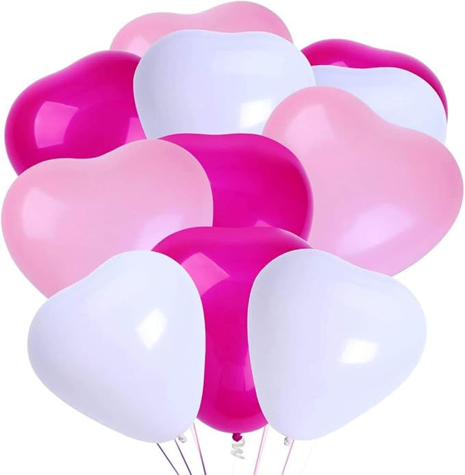 BinaryABC Heart Shaped Latex Balloons,Valentine's Day Engagement Wedding Party Decorations,10Inch... | Amazon (US)