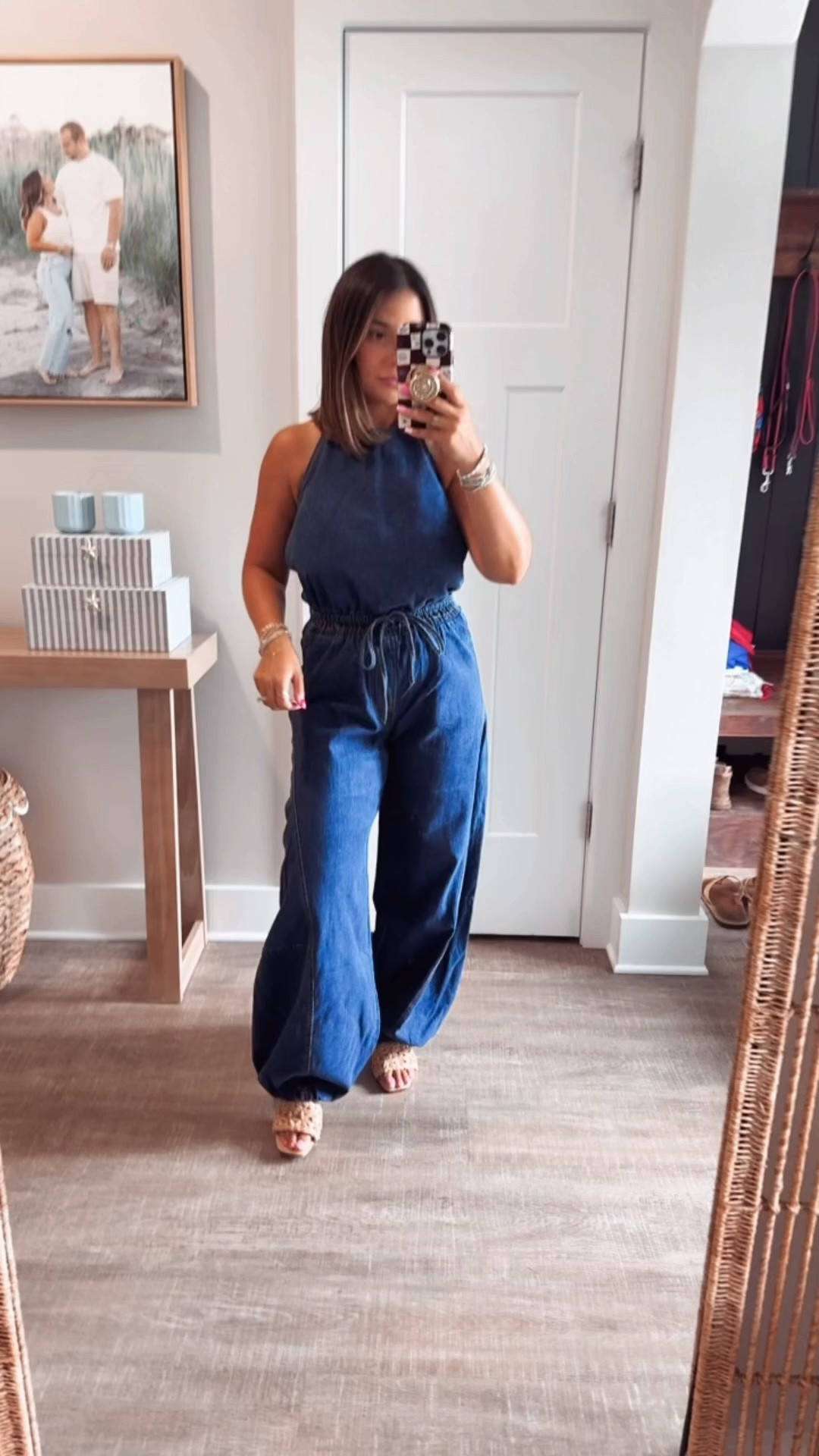 Petite friendly halter neck denim jumpsuit. In the size small short

#LTKSaleAlert #LTKPetite #LTKootd