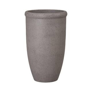 13 in. L x 22 in. H Gray Terrazzo Round Planter | The Home Depot