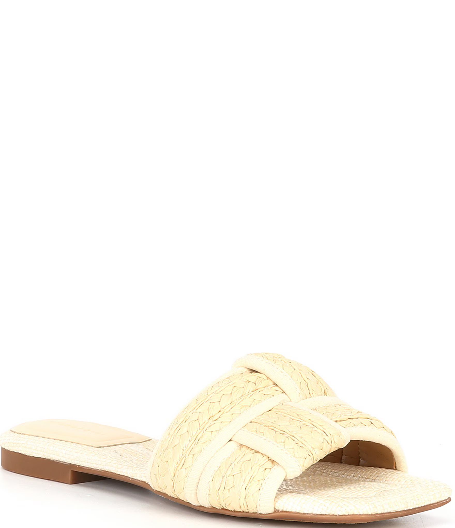 Gianni Bini Caruso Raffia Woven Flat Sandals | Dillard's | Dillard's