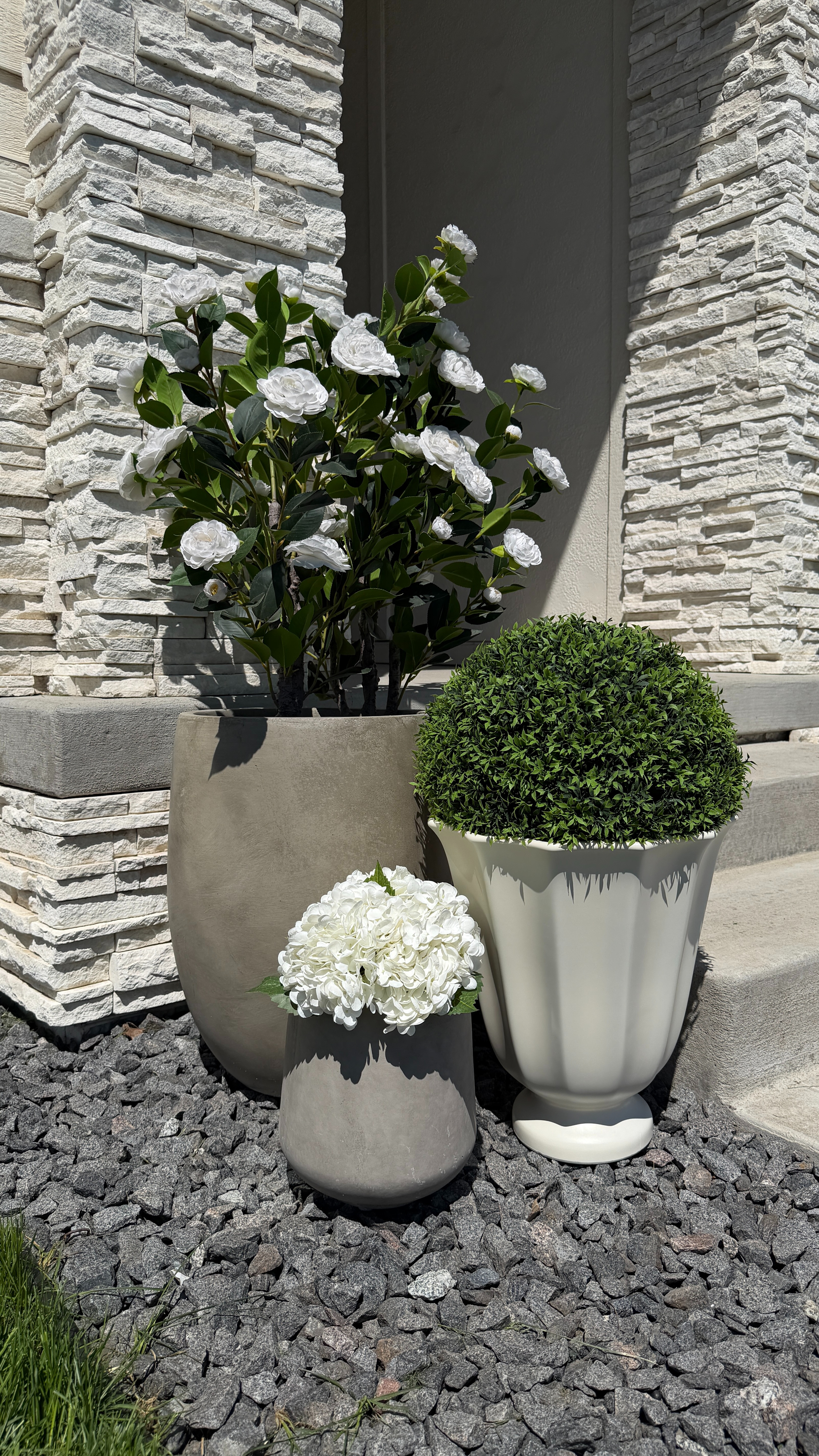 This Walmart planter being just over $20 is actually wild 🤍 Such an easy way to upgrade your space without spending much. 

 #LTKSeasonal #LTKHome