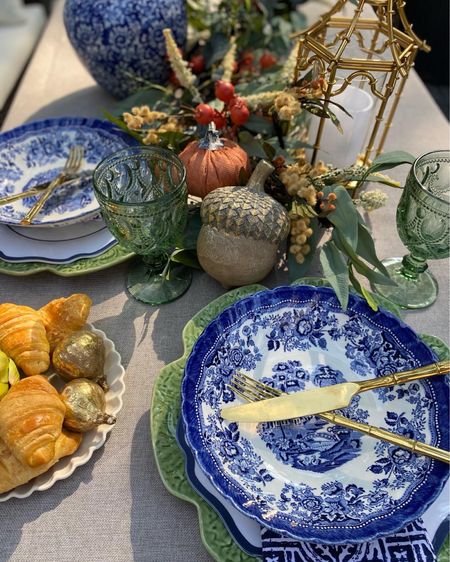 Fall tablescape, plates, alfresco dining, patio, dinner on the patio, patio furniture, fall, home decor 

#LTKSeasonal #LTKsalealert #LTKhome