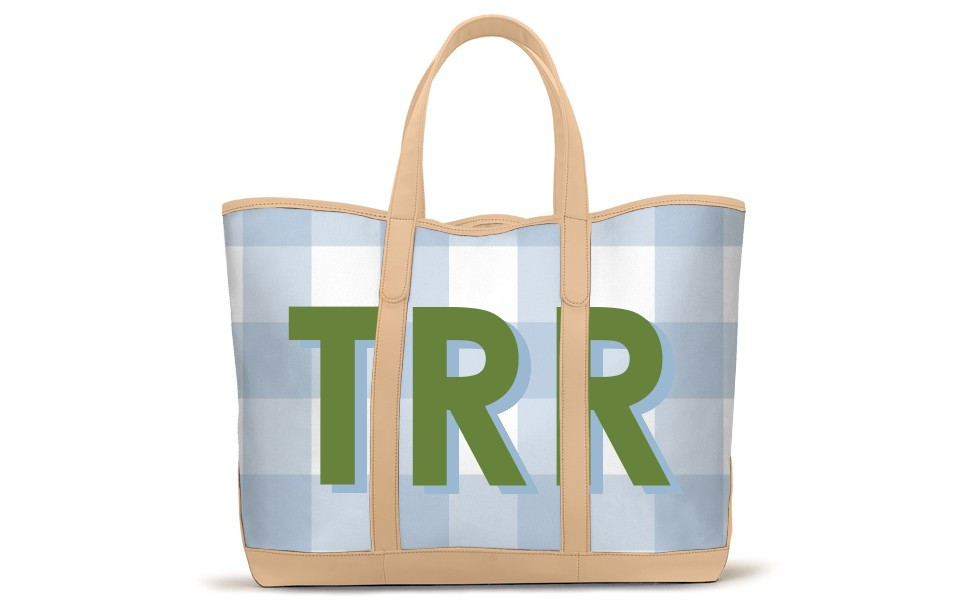 St. Charles Yacht Tote - Monogram Stripe | Barrington Gifts