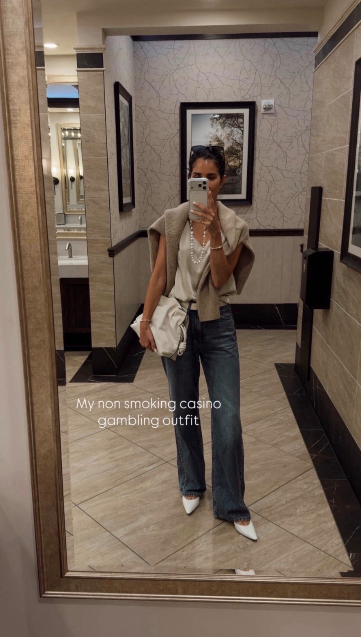 What I wore today at the casino. These jeans are so comfortable! 10/10. (They run a little big) i’m wearing my true size here(25) but I needed a belt.  I think I might take these in for Alterations.

#LTKOver40 #LTKootd #LTKgrwm