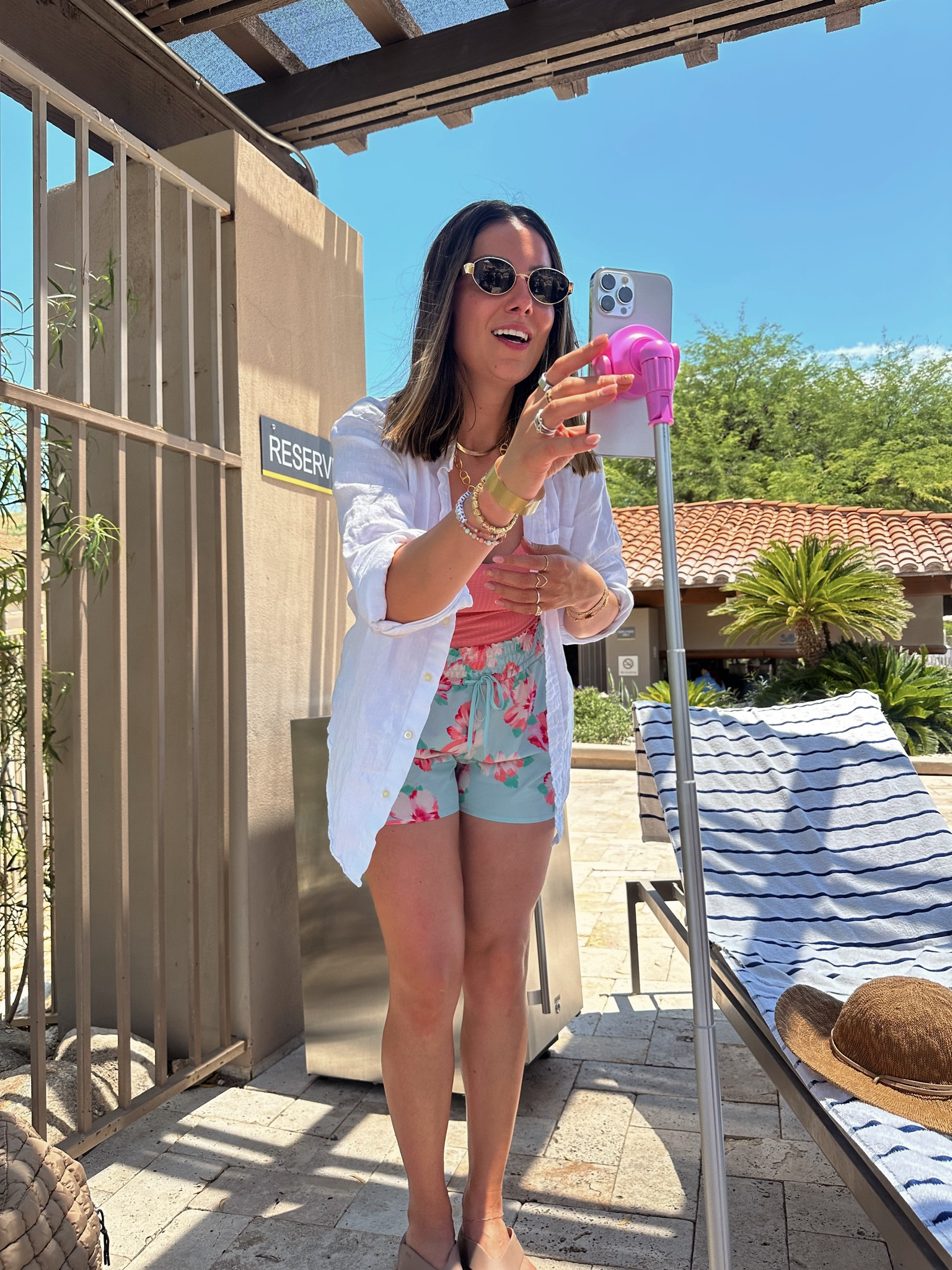 behind the scenes of a content creator 

best tripod, pool outfit, pool ootd 

#LTKStyleTip #LTKSeasonal