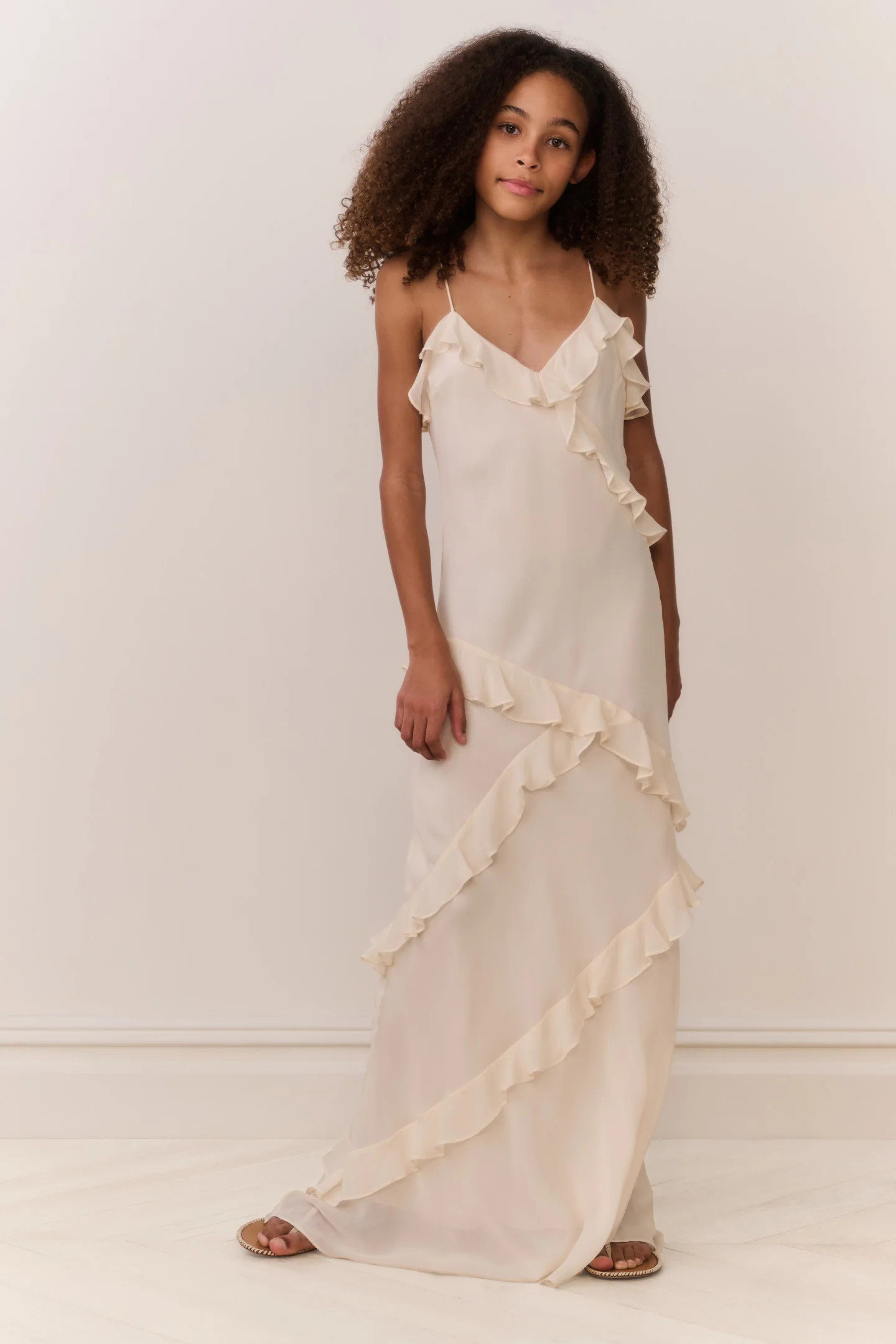 Tween Mini Rialto Cream Maxi Dress IVORY / 8 | LoveShackFancy