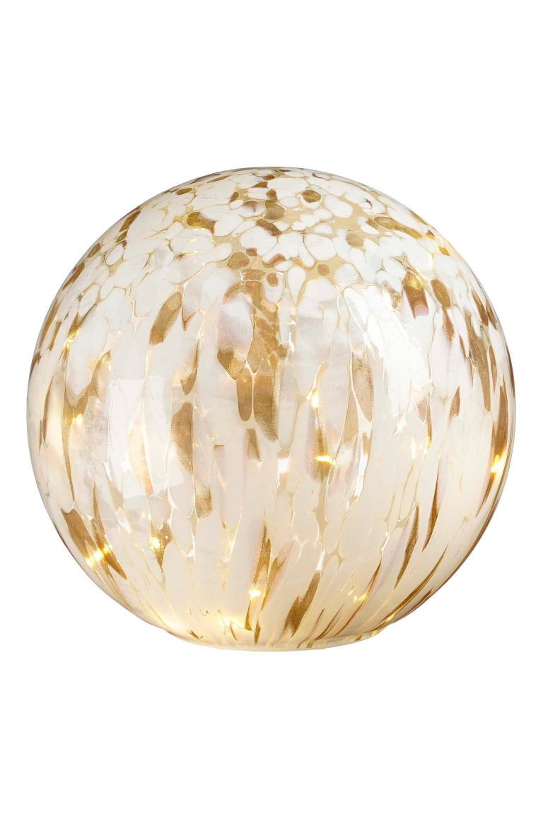 H & M - Glasdekorationskugel Mit Led-leuchten - Weiß - Zuhause | H&M (DE, AT, CH, NL, FI)