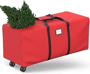 BROSYDA Rolling Christmas Tree Storage Bag, Fits Up to 9 ft Artificial Xmas Disassembled Trees. E... | Amazon (US)
