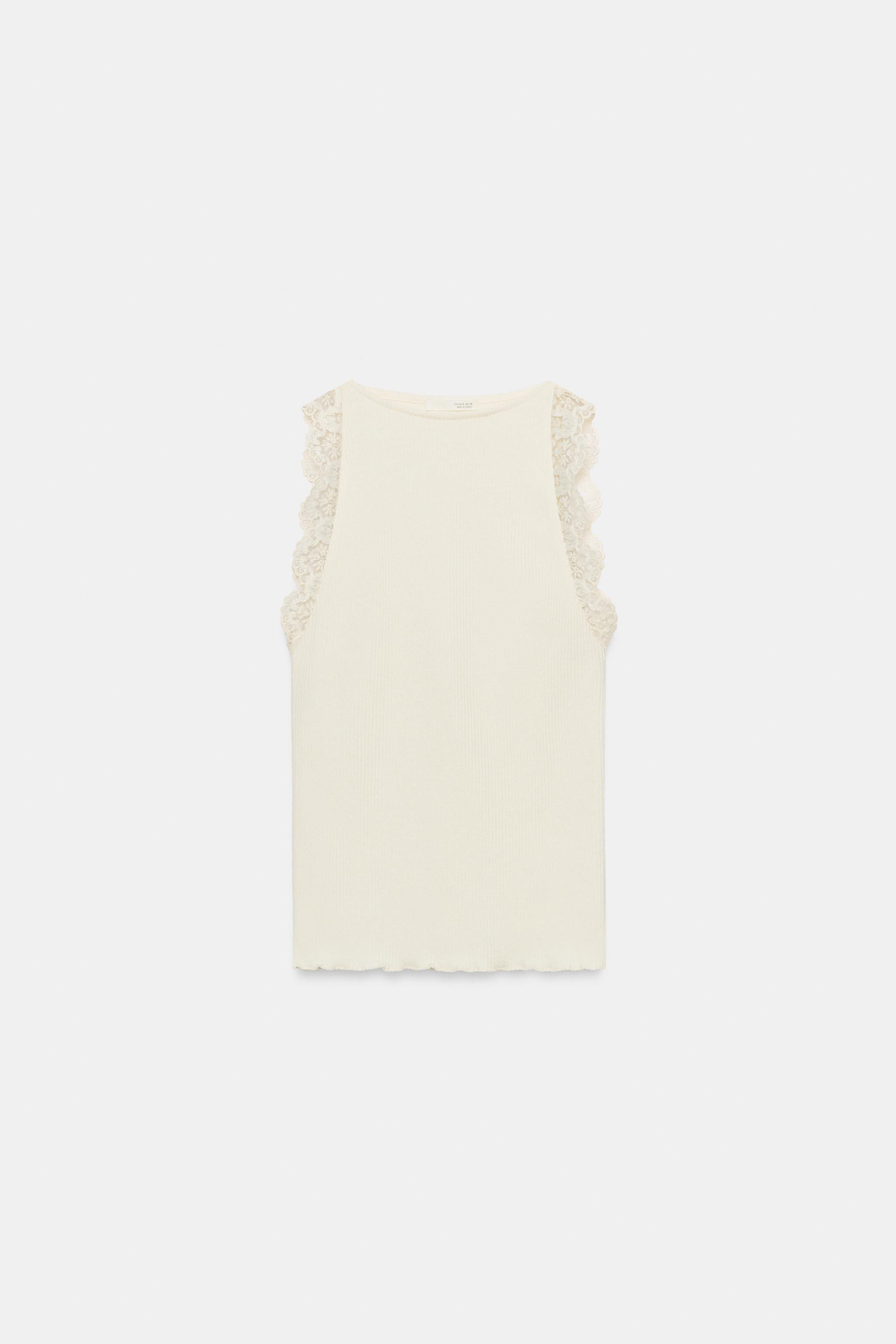 LACE RIB TOP | Zara UK