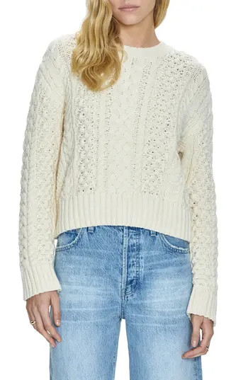 Pistola Quinn Mixed Stitch Cotton Blend Sweater in Ivory at Nordstrom Rack, Size Medium | Nordstrom Rack