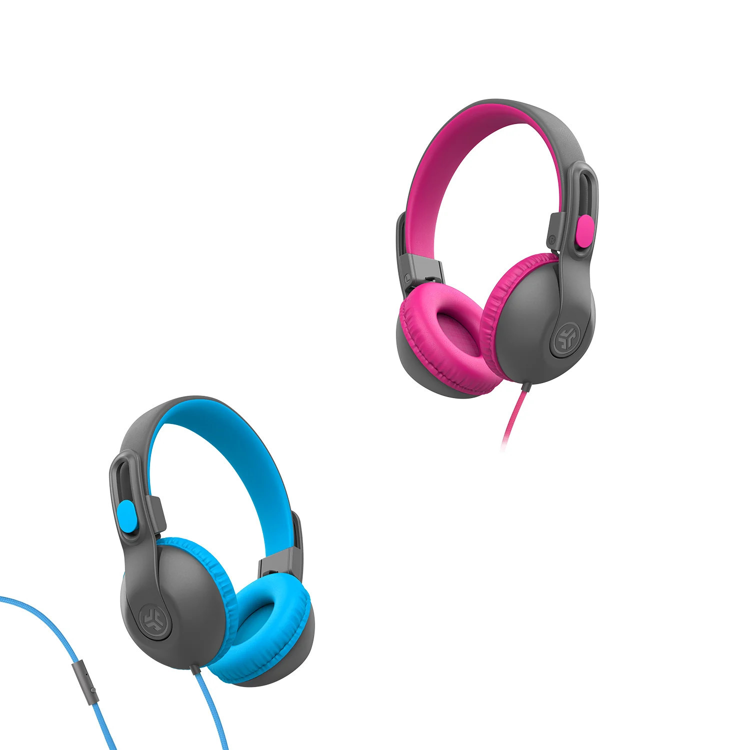 JBuddies Studio 2 Wired Family Pack - Blue/Gray / Gray/Pink | JLab