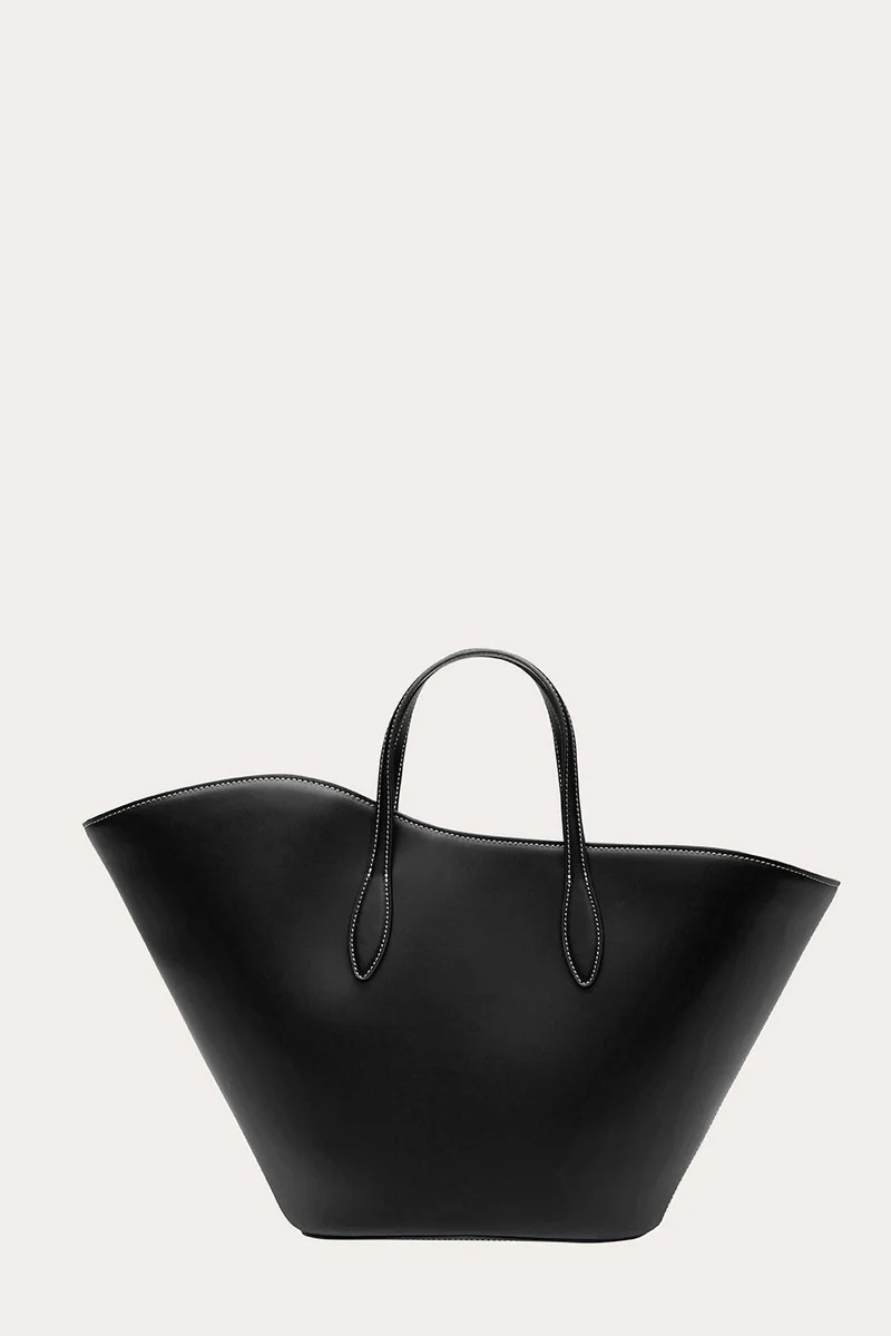 Open Tulip Tote Medium Black | LITTLE LIFFNER