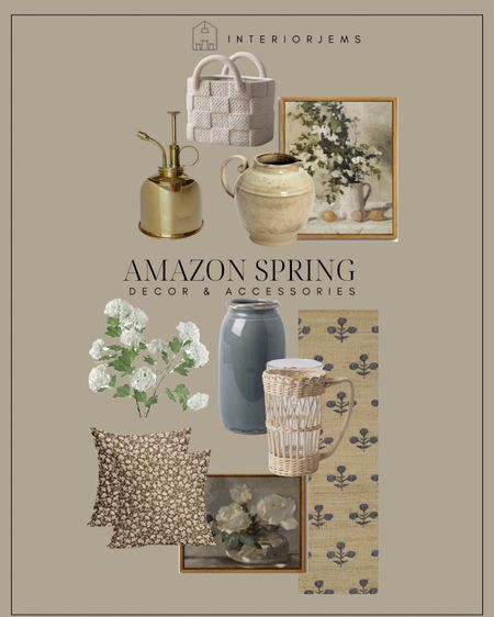 , Spring accessories from Amazon, vase, large vase, small vase, rug, runner, brass decor, framed and ready, art, artificial, flower, stems, pillow, set of throw pillows for $16, affordable from Amazon

#LTKhome #LTKsalealert #LTKstyletip