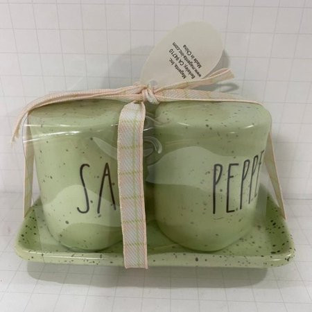 Rae Dunn SALT PEPPER Shakers - Green - Specled - Easter - Ceramic | Walmart (US)