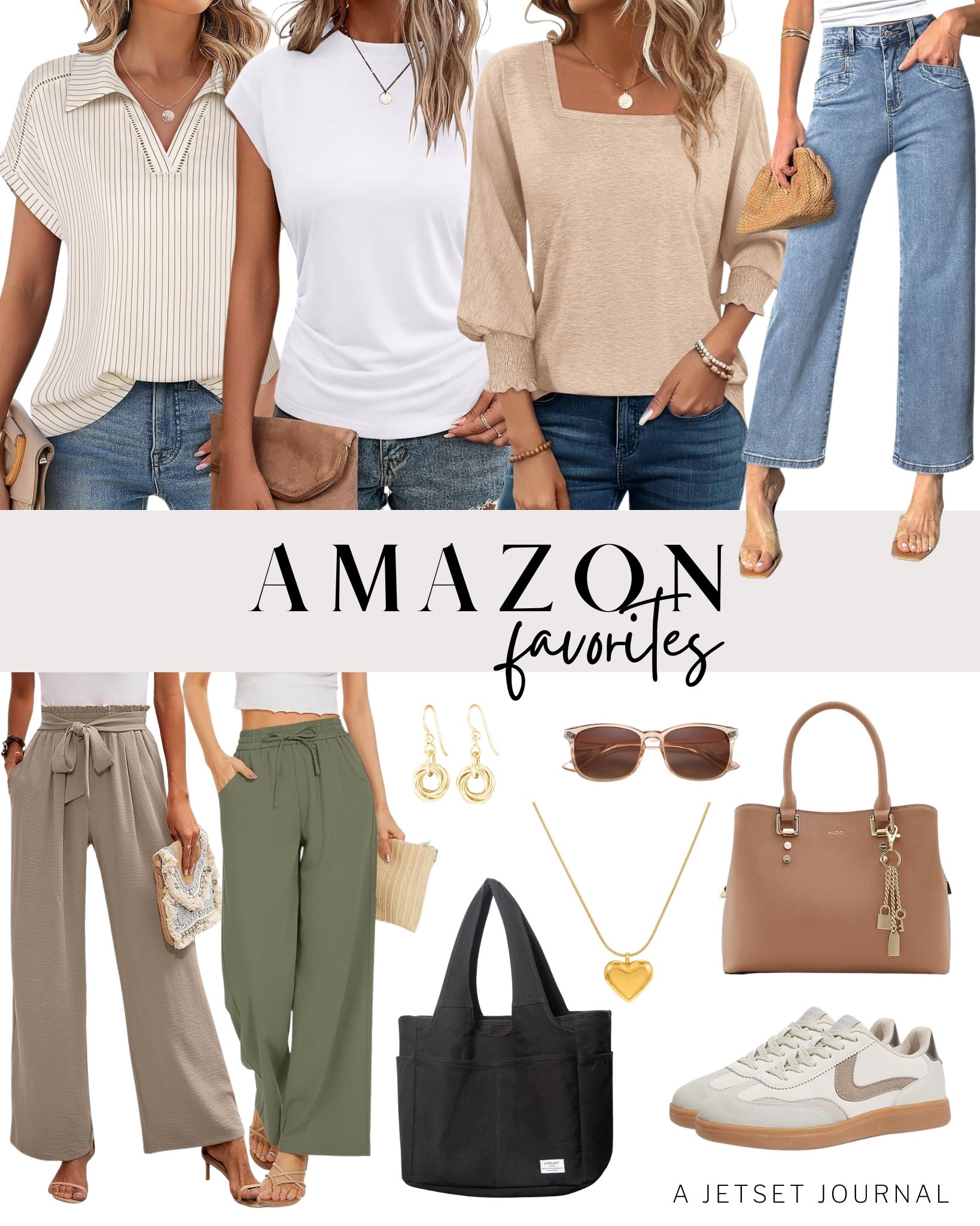 You'll want to add these Amazon favorites to your wardrobe: tops, pants, sneakers, handbags, and accessories!
heart necklace, viral handbag, neutral sneakers, denim jeans, amazon fashion, affordable looks, summer fashion, best seller, top picks, favorite finds, top picks, floral top, summer outfit idea, comfy trousers

#LTKStyleTip #LTKU #LTKSeasonal