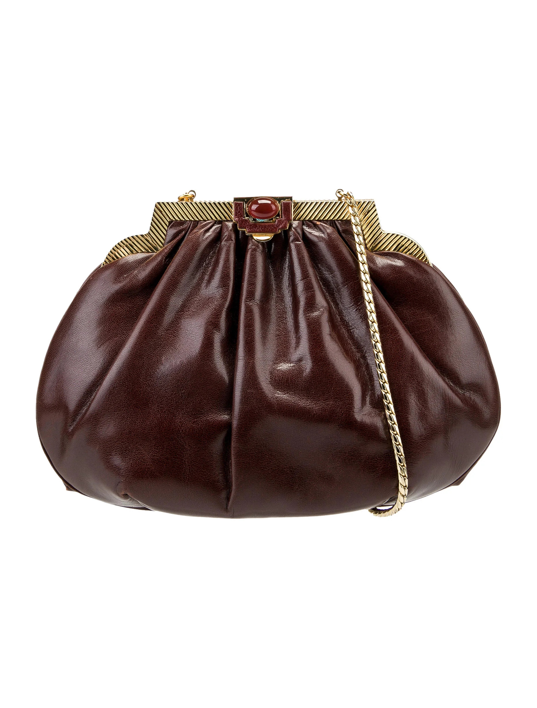 Leather Chain-Linked Clutch | The RealReal