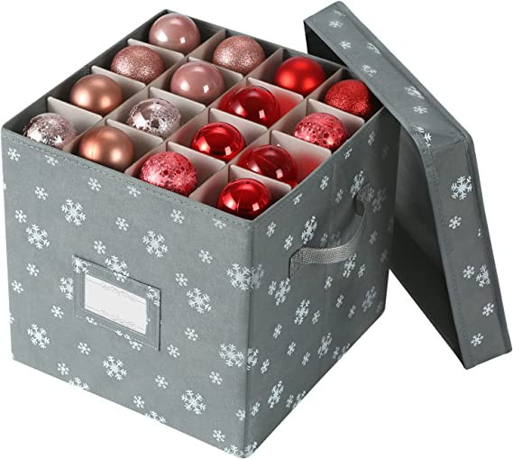 Christmas Ornament Storage Container Box, Fits up to 64 Ornaments, Holiday Ornaments Storage Boxe... | Amazon (US)
