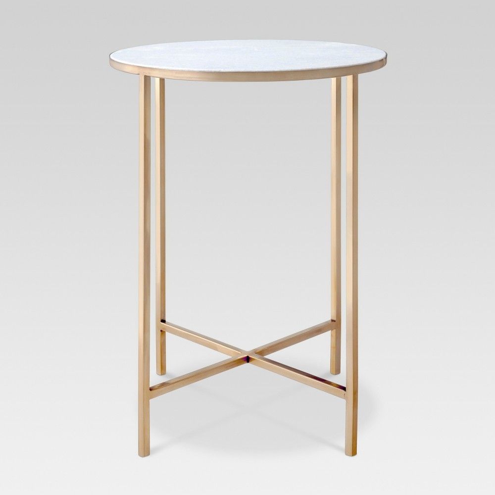 Marlton End Table Gold - Threshold | Target