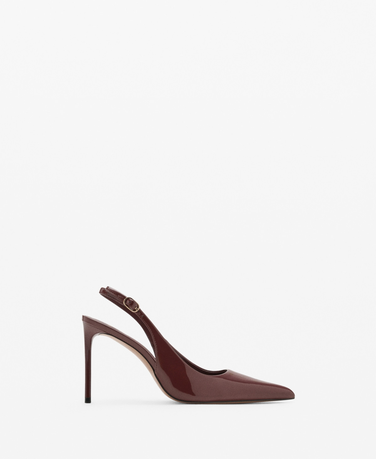 Mango Women's Patent Heeled Shoes - Brown | Macy's