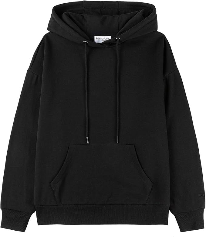 BETTERCHIC Women's Casual Hooded Sweatshirt Soft Brushed Fleece Pullover Hoodie Size S-2XL | Amazon (US)