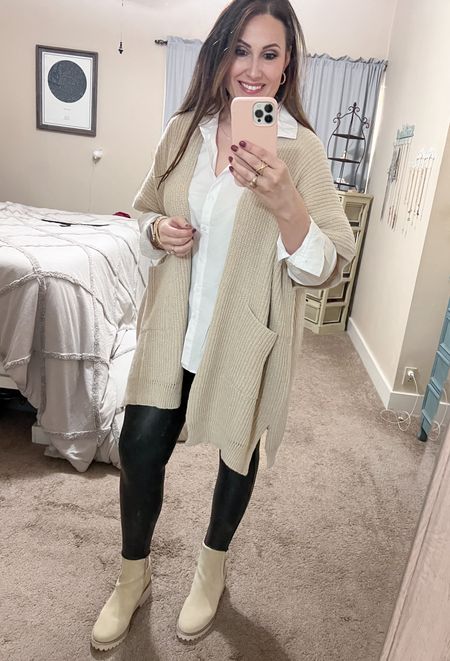 My entire outfit is from Walmart! Love this oversized cardigan that pairs well with most outfits. 😍 It’s a one size fits all. Also, the leggings are SUPER comfortable and are under $20! 🙌🏼

Midsize, Midsize Fashion, Midsize Style,
Midsize outfit, Walmart, Walmart Finds, Walmart outfit, affordable fashion, affordable outfit, sweater, leggings, Chelsea boots 

#LTKmidsize #LTKSeasonal #LTKstyletip