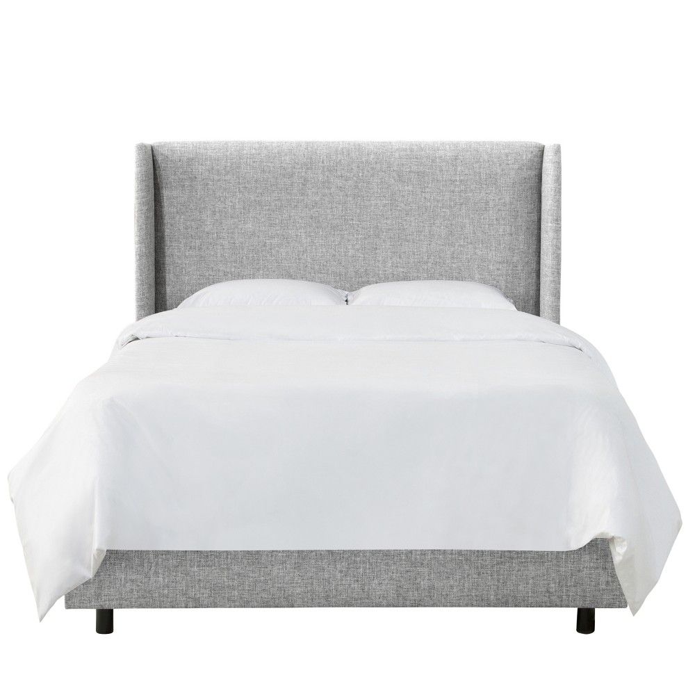 King Antwerp Wingback Bed Pumice Gray Linen - Project 62 | Target