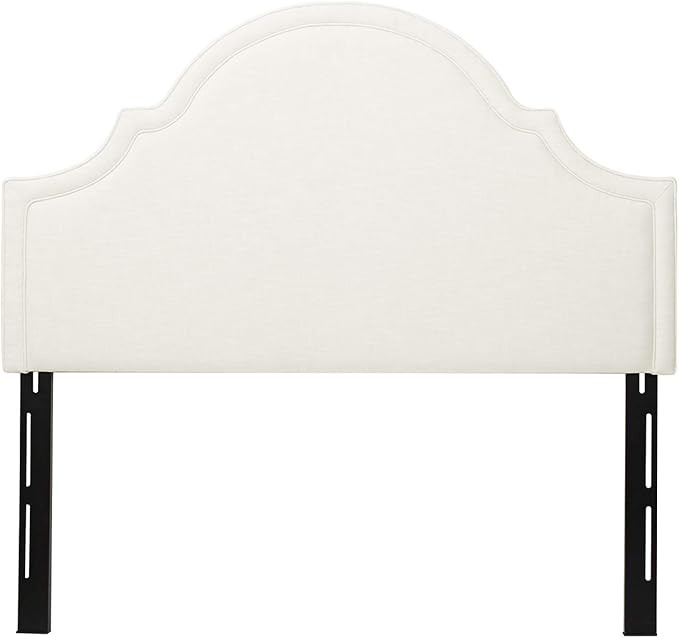 Jennifer Taylor Home Catherine Upholstered Queen Headboard, Antique White Woven | Amazon (US)