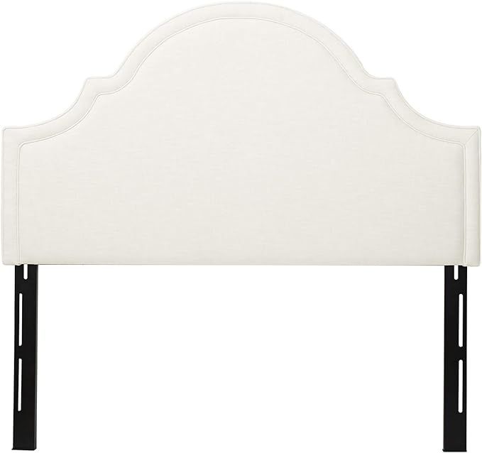 Jennifer Taylor Home Catherine Upholstered Queen Headboard, Antique White Woven | Amazon (US)