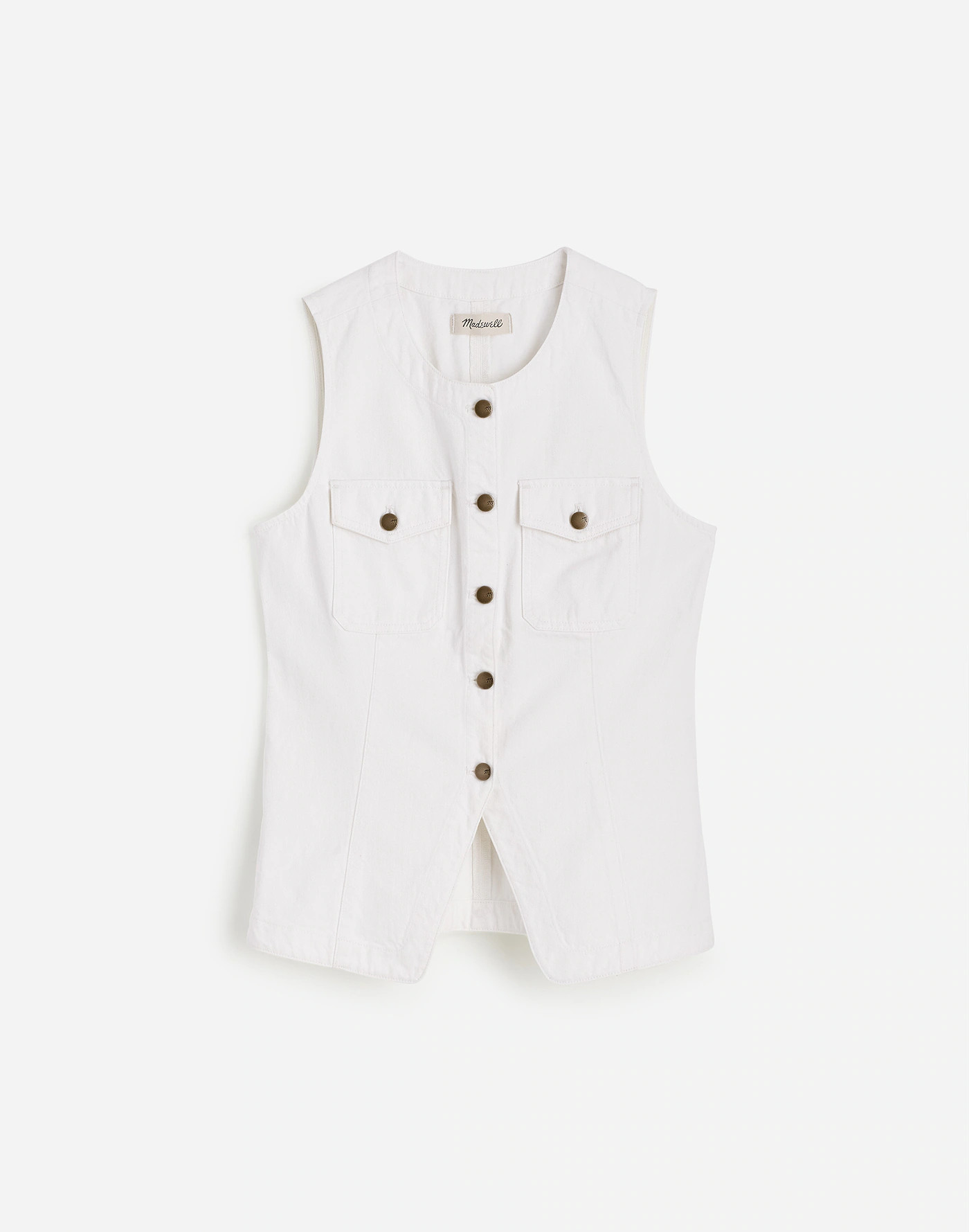 Denim High Crewneck Vest | Madewell