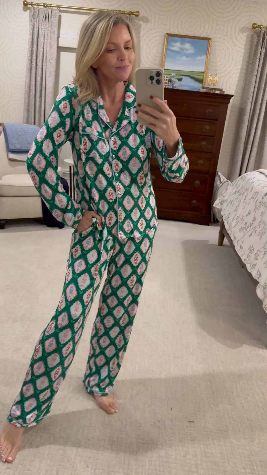 The cutest and comfiest Christmas PJs around!  I have a few pairs of these pajamas and they are the best. They wash and dry really well and don’t shrink. I’m in an XS so they are TTS.   **use code PIPPI to save 20% off your purchase!  (Code is good through 11/8)