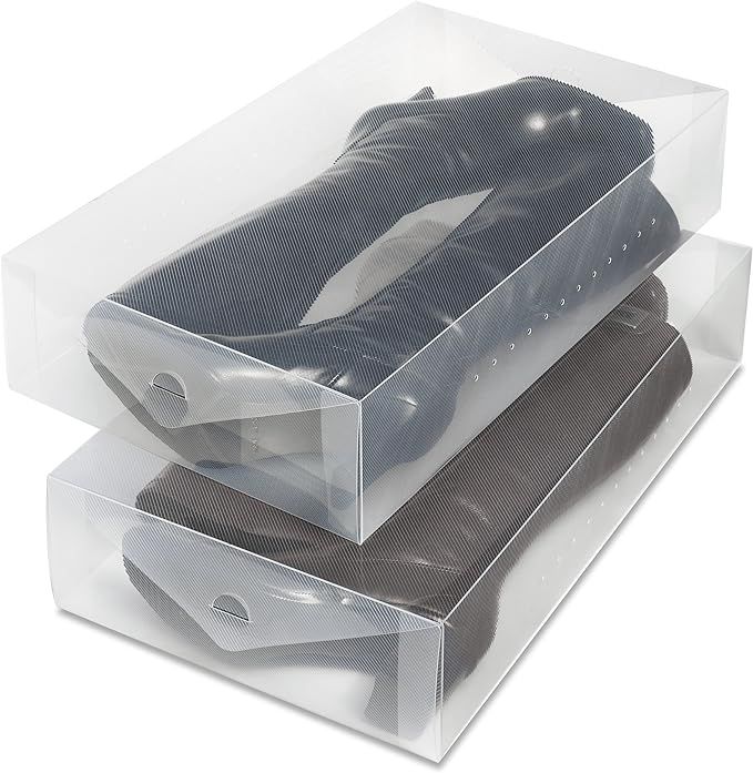 Whitmor Clear Vue Boot Box - Heavy Duty Stackable Boot Storage - (Set of 2) | Amazon (US)