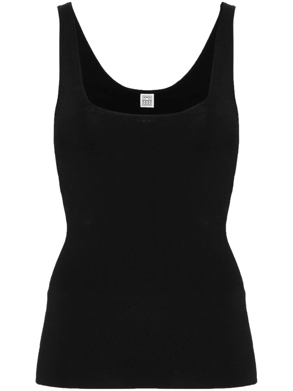 TOTEME fine-knit Tank Top | Black | FARFETCH UK | Farfetch Global