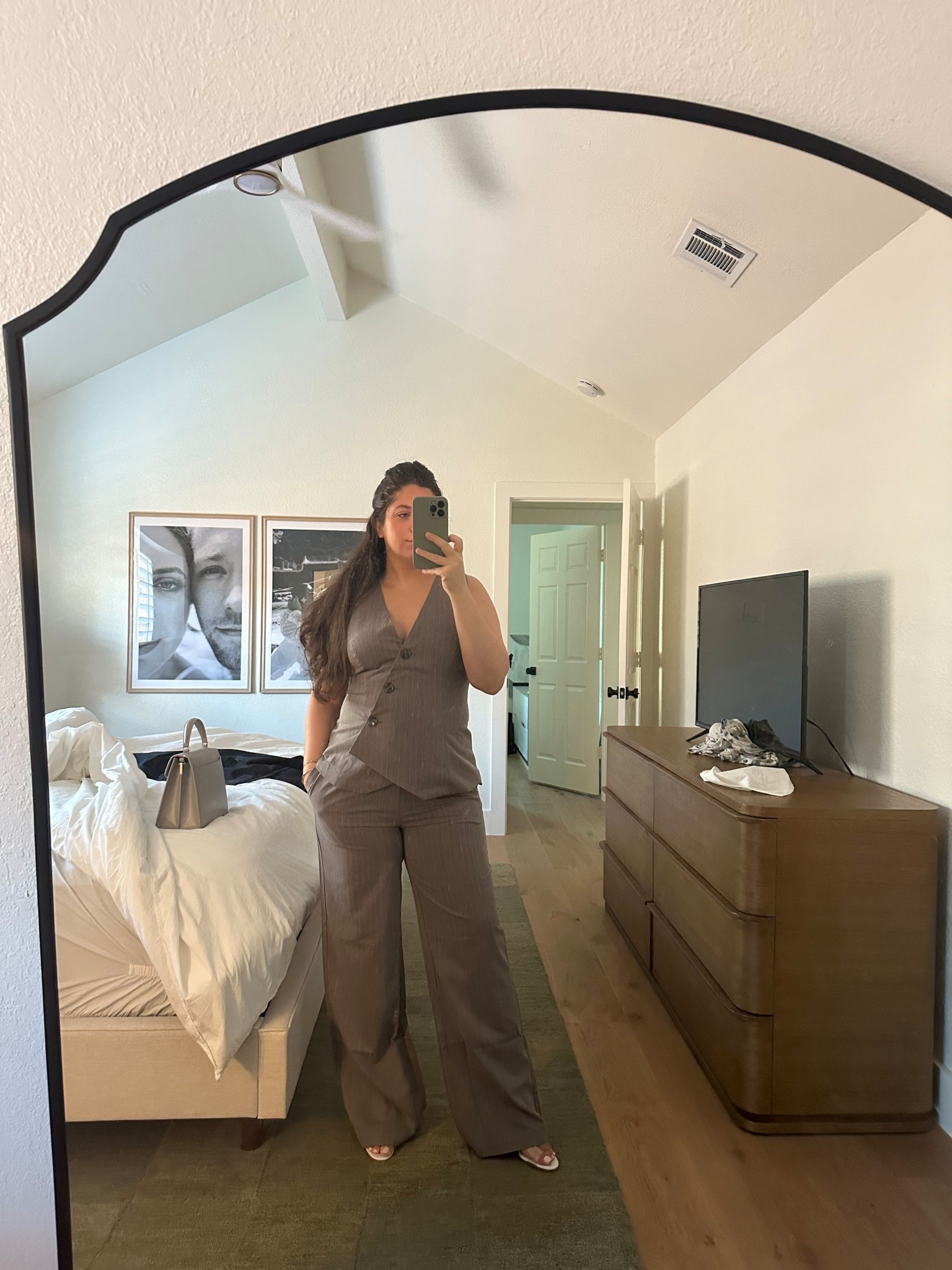 Another target outfit - my only complaint is that the waistband is elastic but the vest covers it! I’m 5 2 for reference  

#LTKWorkwear #LTKFindsUnder50 #LTKStyleTip