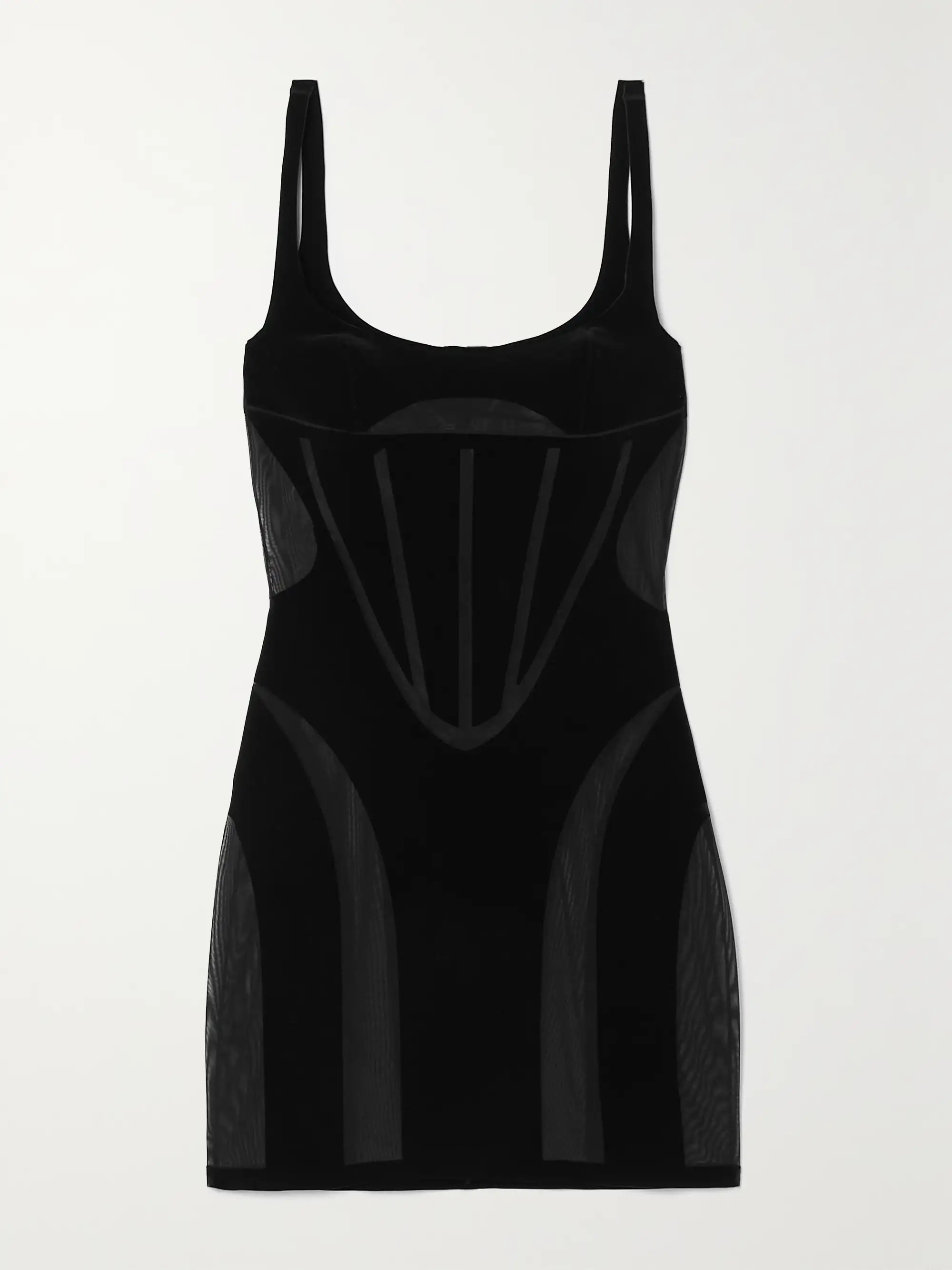 + Mugler flocked stretch-tulle mini dress | NET-A-PORTER (UK & EU)