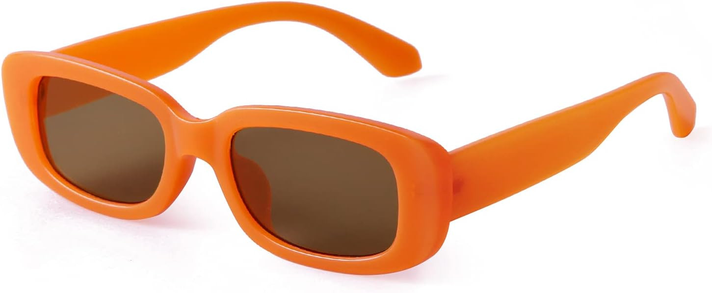 ADE WU Rectangle Sunglasses for Women Men Retro 90s Trendy Narrow Rectangular Sun Glasses Fashion Y2K Unisex Stylish | Amazon (US)