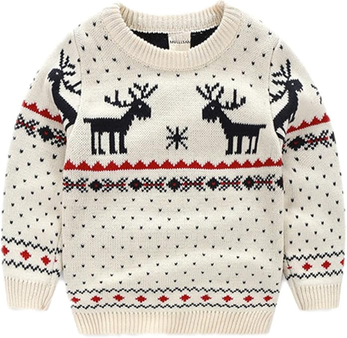 REDODECO Childrens Cotton Christmas Ugly Sweater Pullover Outfit Jumper for Christmas Party Photo... | Amazon (US)