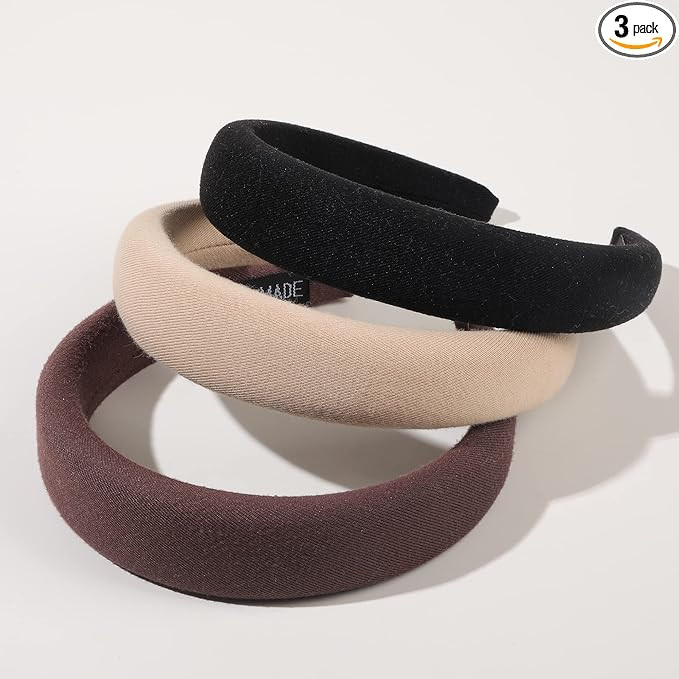 Ivyu Padded Headbands for Women- 3 Pcs Diademas Para Mujer De Moda Fashion Headband Hair Bands Ne... | Amazon (US)