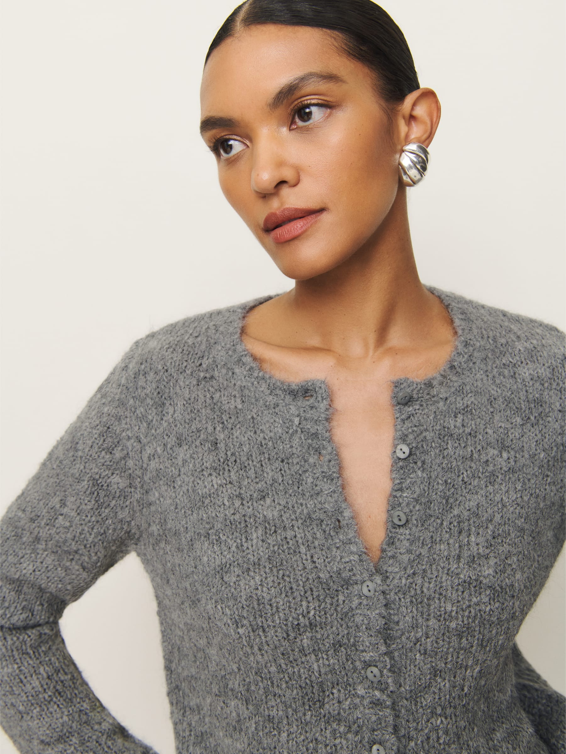 Clara Crew Cardigan | Reformation (Global)