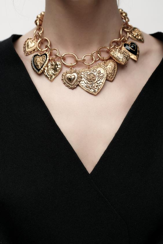 HEART CHARMS NECKLACE | Zara US